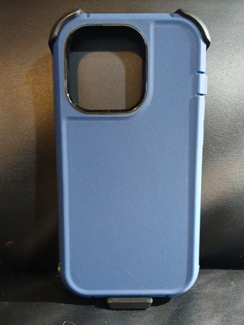 Durable Blue Protective Phone Case with Raised Camera Guard